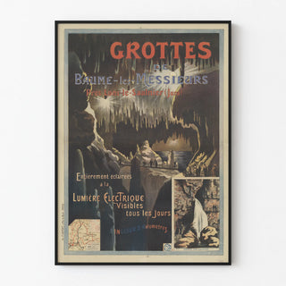 Vintage Poster of the Baume-les-Messieurs Caves in Jura