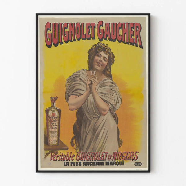Vintage poster for Guignolet Gaucher Angers liqueur