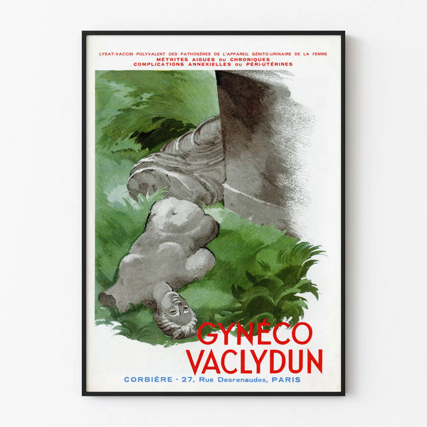 Vintage poster Gynéco Vaclydun for medical wall decoration