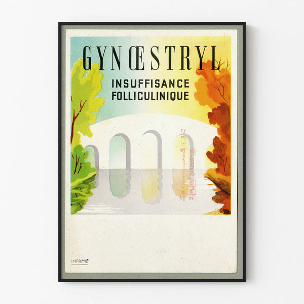 Vintage Poster Gynœstryl Folliculinic Insufficiency Wall Decoration
