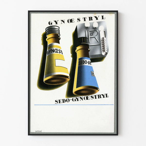 Vintage Gynoestryl Poster - Retro Medical Decoration Poster