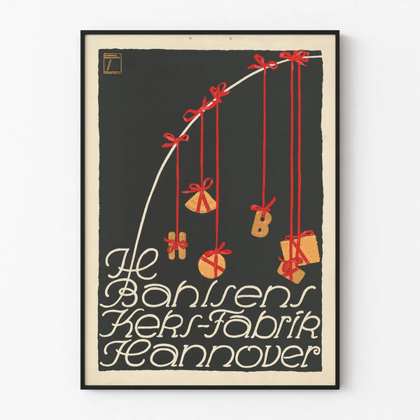 Vintage poster wall decoration Bahlsens Keks Hannover factory