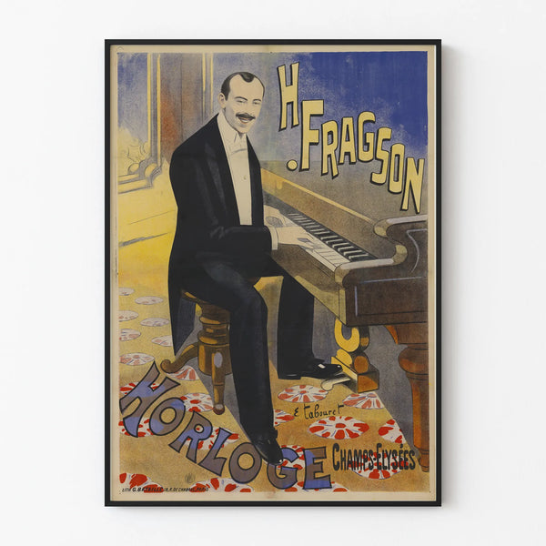 Vintage Poster H. Fragson at the Piano - Champs-Élysées Clock
