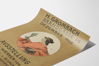 Vintage exhibition poster artistic H. Grombach 1899