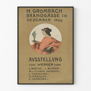 Vintage exhibition poster artistic H. Grombach 1899