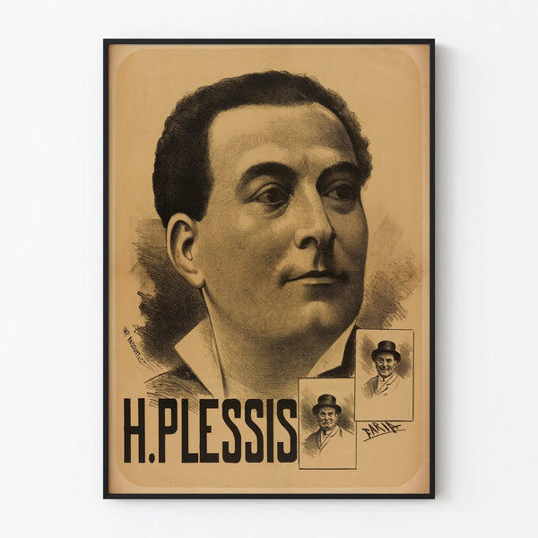 Vintage poster of H. Plessis - Retro wall decoration