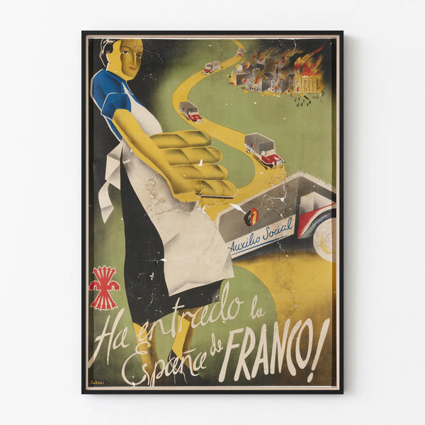 Vintage poster Ha entrado la España de Franco wall decoration