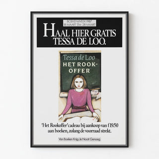Vintage promotional poster Boekenweek 1987 Tessa de Loo