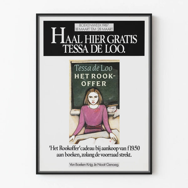 Vintage promotional poster Boekenweek 1987 Tessa de Loo