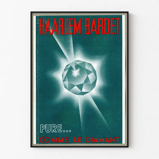 Vintage Haarlem Bardet Poster as pure as a diamond