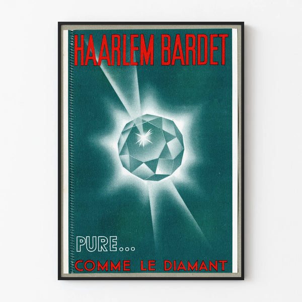 Vintage Haarlem Bardet Poster as pure as a diamond