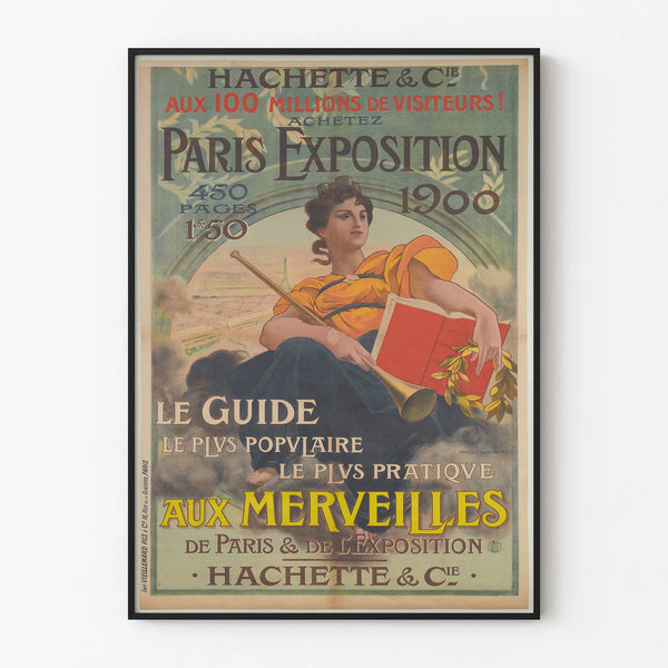 Vintage Paris Exhibition 1900 Poster - Retro Wall Decoration