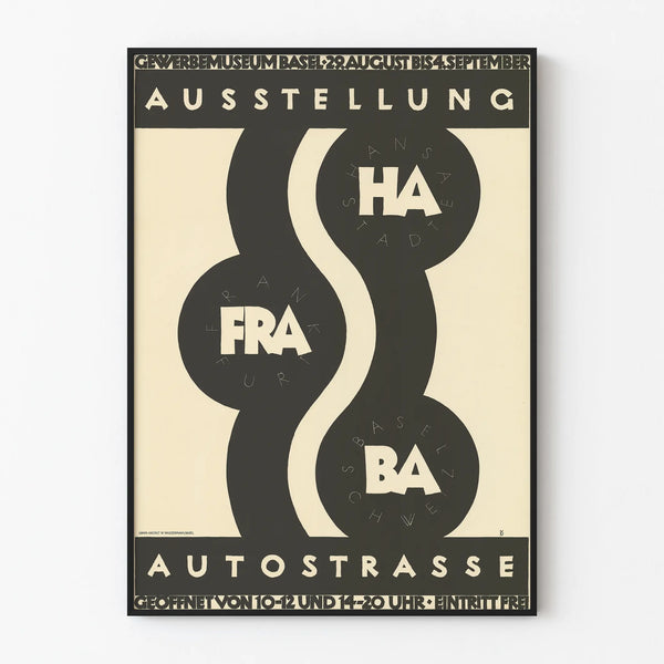 Exhibition poster Autostrasse at the Gewerbemuseum Basel