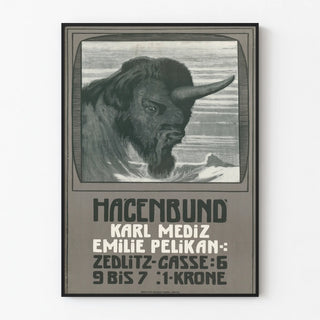 Vintage poster Hagenbund Karl Mediz and Emilie Pelikan