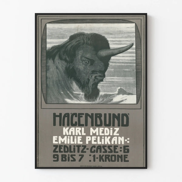 Vintage poster Hagenbund Karl Mediz and Emilie Pelikan