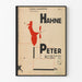 Vintage family Hahnepeter poster - minimalist graphic design
