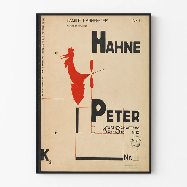 Vintage family Hahnepeter poster - minimalist graphic design