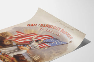 Vintage Poster Spirit of the Union - Glorious American Banner
