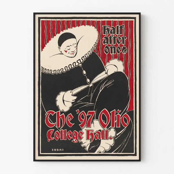 Vintage decorative poster Half After One Che '97 Oil College Hall