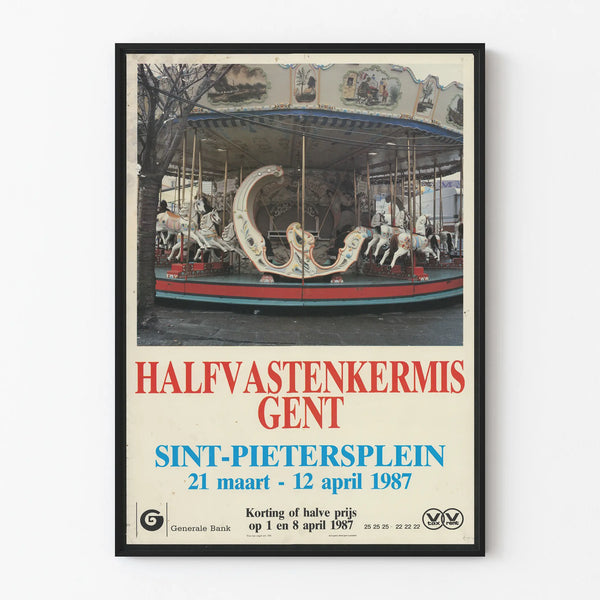 Vintage Poster Kermesse Halfvasten Ghent 1987