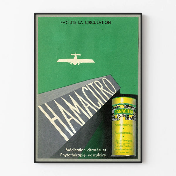 Vintage Poster Hamacitro Citrated Medication and Vascular Phytotherapy