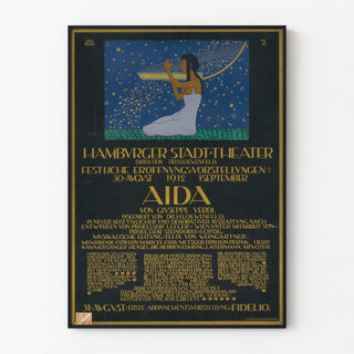 Vintage poster of Hamburger Stadttheater Aida by Giuseppe Verdi