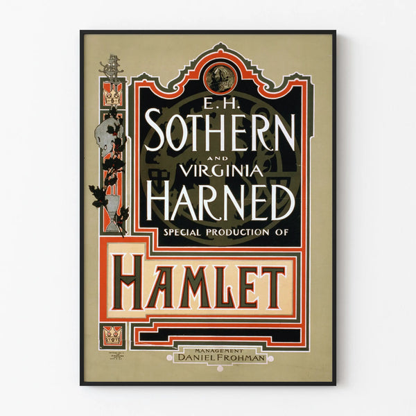 Vintage Hamlet Poster - Classic Theater Wall Decoration