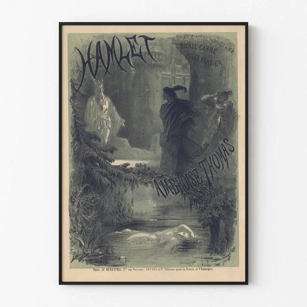 Vintage Hamlet Poster Ambroise Thomas Wall Decoration