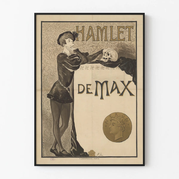 Decorative poster Hamlet by Max in Art Nouveau style