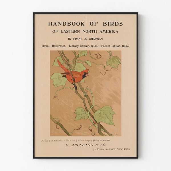 Vintage poster Handbook of Birds of Eastern North America - Ornithological wall decoration