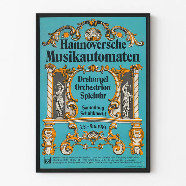 Vintage Musical Poster Hannover Musical Automats Wall Decoration