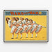 Vintage poster Hans and Nix - The Dancing Chicks — framed artwork on a wall