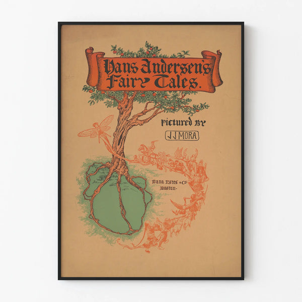 Vintage poster of Hans Andersen's Fairy Tales illustrated by J.J. Mora