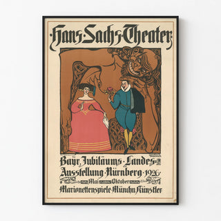 Hans Sachs Theatre Poster - Nuremberg Exhibition 1906