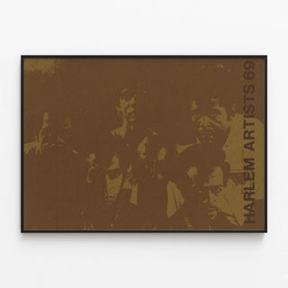 Vintage Poster for Harlem Artists Exhibition 69 - Studio Museum Harlem — framed artwork on a wall