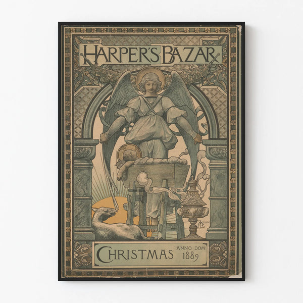 Vintage Harper's Bazaar Poster Christmas 1889 - Classic Wall Decoration