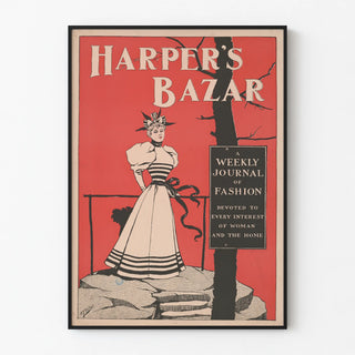 Vintage Harper's Bazar Fashion Journal Poster