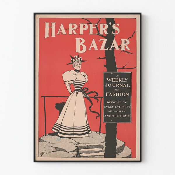 Vintage Harper's Bazar Fashion Journal Poster