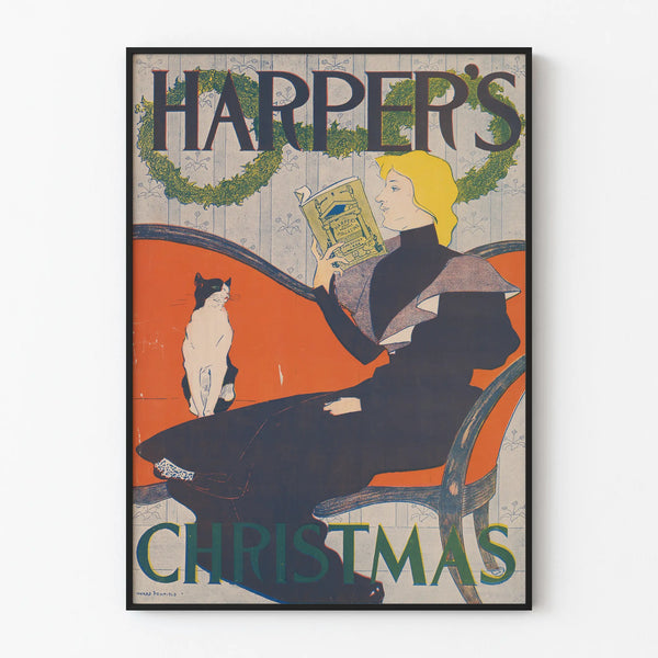 Vintage Harper's Christmas Poster - Elegant Wall Decoration