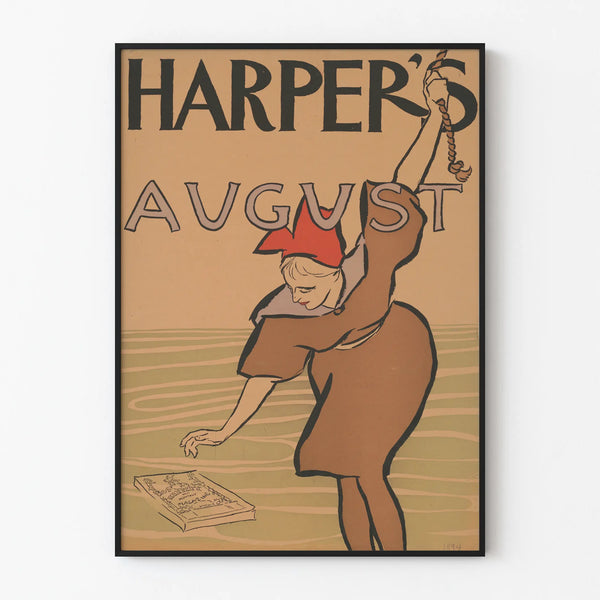 Vintage Harper's August 1894 Poster - Art Deco Illustration