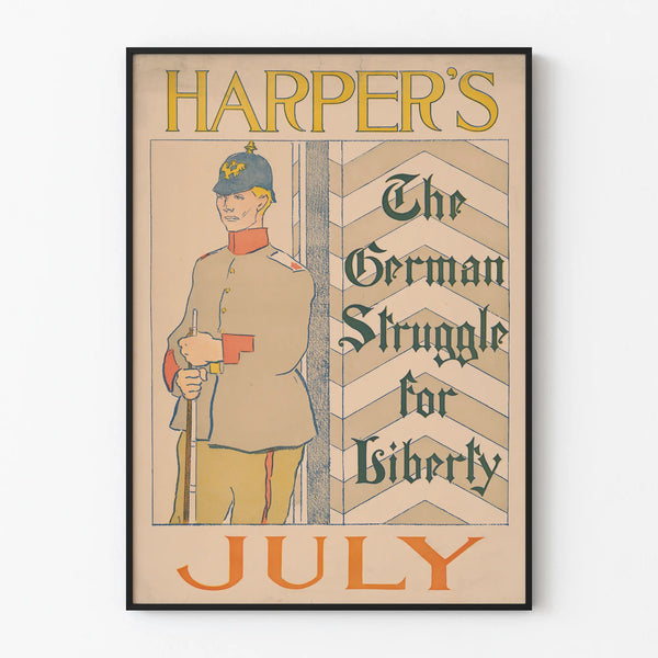 Vintage Poster Harper's The German Struggle for Liberty - Historical Wall Decoration