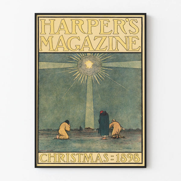 Vintage Harper's Magazine Christmas 1898 poster wall decoration