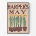 Vintage Harper's Poster with Flower Pots