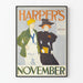 Harper's November Vintage University Sports Poster