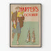 Vintage Harper's October Poster with Illustration of Rabbits and Reader