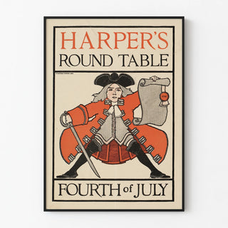 Vintage Poster Harper's Round Table - July 4, 1776