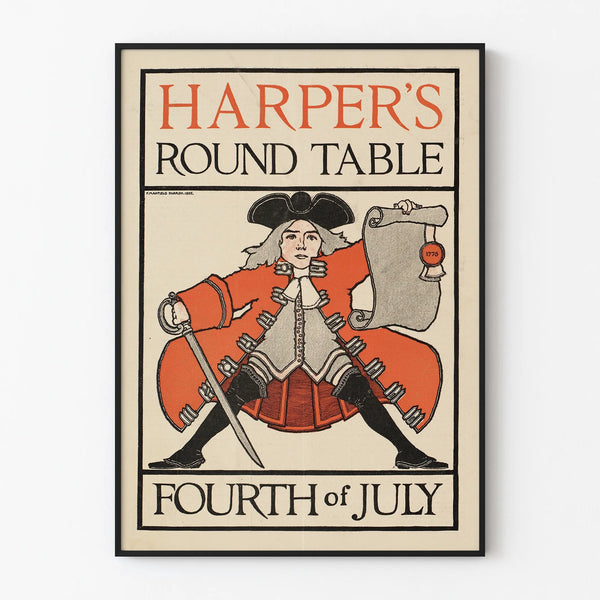 Vintage Poster Harper's Round Table - July 4, 1776