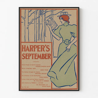 Vintage Harper's September Style Art Nouveau Poster