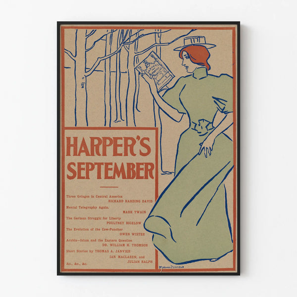 Vintage Harper's September Style Art Nouveau Poster