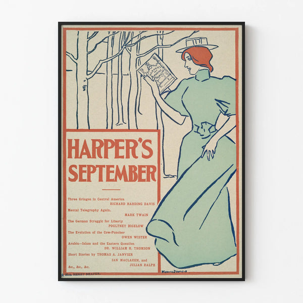 Vintage Harper's September Poster - Elegant Wall Decoration